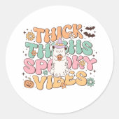 Halloween Spaß Spooky Runder Aufkleber (Vorderseite)