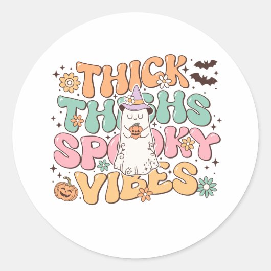 Halloween Spaß Spooky Runder Aufkleber (Vorderseite)