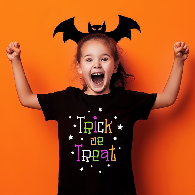 Halloween-Spaß-Trick oder Leckerbissen-Stars T-Shirt (Halloween fun trick or treat stars T-Shirt)