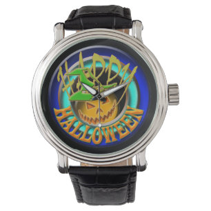 Halloween-Spaßfeiertag des Kürbises glücklicher Armbanduhr