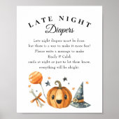 Halloween "Spate Night Diapers" Baby Showspiel Poster (Vorne)