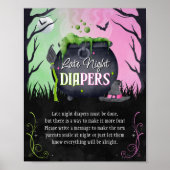 Halloween "Spate Night Diapers" Baby Showspiel Poster (Vorne)