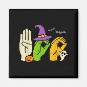 Halloween Sped Teacher Boo In Asl Boo Hands Sign L Magnet (Vorne)