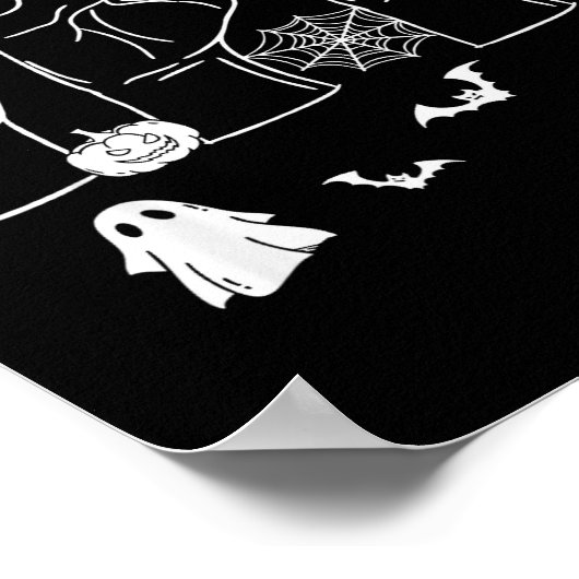 Halloween Sped Teacher Boo In Asl Boo Hands Sign L Poster (Ecke)