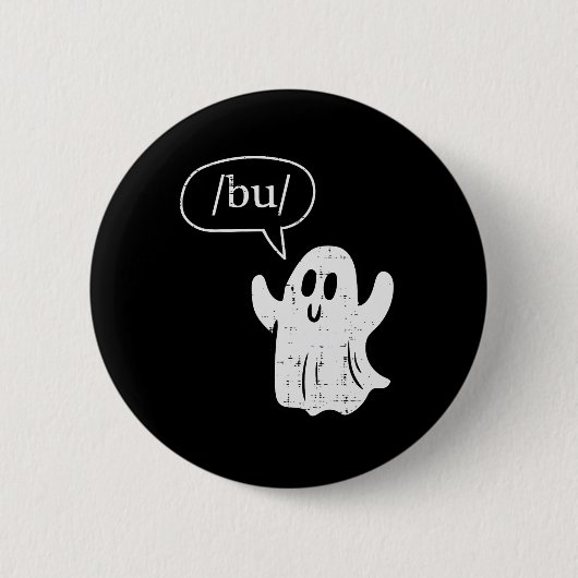 Halloween Speech Therapy Ghost Bu Boo Slp Kostüm Button (Vorderseite)