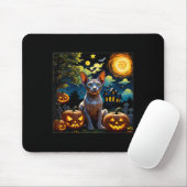 Halloween Sphynx Starry Night Mousepad (Mit Mouse)