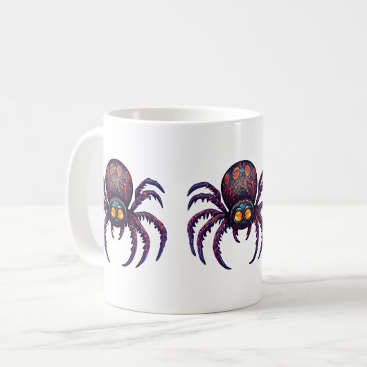 Halloween Spider Alebrije Kaffeetasse (Vorderseite Links)