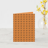 Halloween Spider Beängstigend Orange Black Designe Karte (Gelbe Blume)