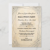 Halloween Spider Black Gothic Frame Party laden Einladung (Vorderseite)