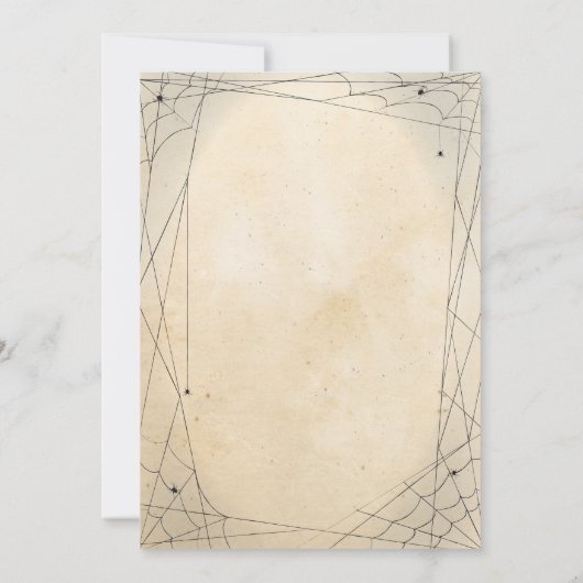 Halloween Spider Black Gothic Frame Party laden Einladung (Rückseite)