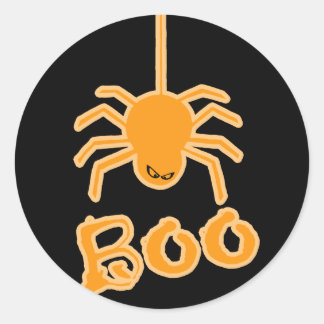 Halloween Spider Boo Runder Aufkleber
