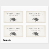 Halloween Spider Calling Card Rechteckiger Aufkleber (Blatt)