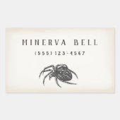 Halloween Spider Calling Card Rechteckiger Aufkleber (Vorderseite)