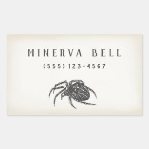 Halloween Spider Calling Card Rechteckiger Aufkleber