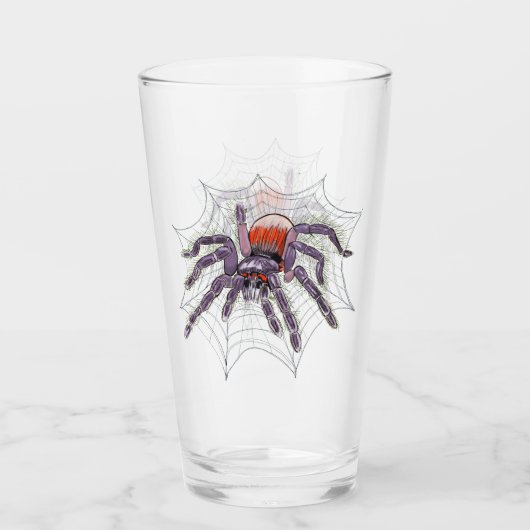 Halloween Spider Creepy Fun Glas (Vorderseite)