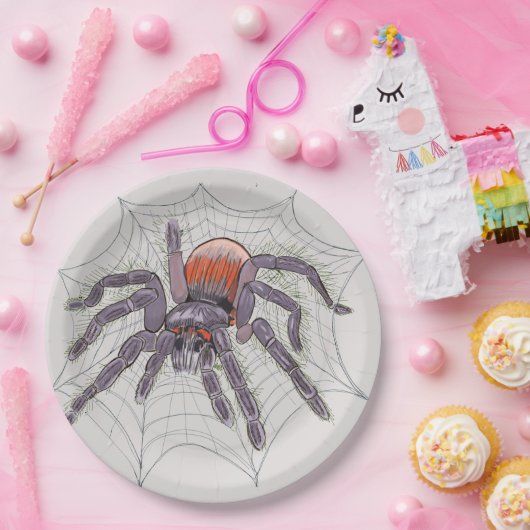 Halloween Spider Creepy Fun Pappteller (Party)