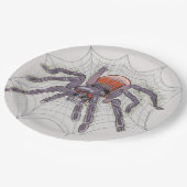 Halloween Spider Creepy Fun Pappteller (Schrägansicht)