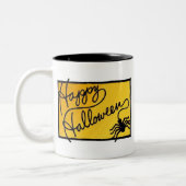 Halloween Spider Decoration Zweifarbige Tasse (Links)
