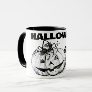 Halloween Spider denken an Kürbiskuchen Tasse