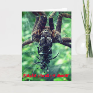 Halloween Spider Dinner Einladung