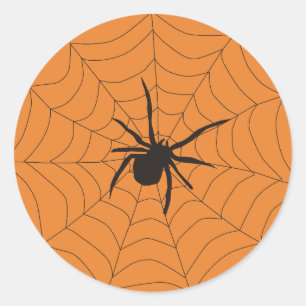 Halloween Spider Gift Tag Runder Aufkleber