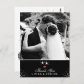 Halloween Spider Gothic Danke Foto Postkarte (Vorne/Hinten)