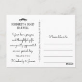 Halloween Spider Gothic Danke Foto Postkarte (Rückseite)