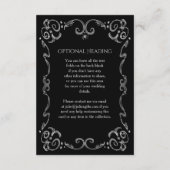 Halloween Spider Gothic Scroll Hochzeitsdetails Begleitkarte (Rückseite)