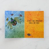 Halloween Spider Hexe Personalisiert Karte (Innenseite)