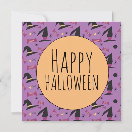 Halloween Spider Hexenhut Candy Lila (Vorderseite)