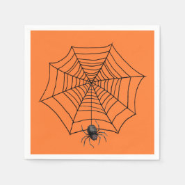 Halloween Spider im Web Serviette