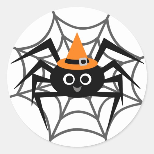 Halloween Spider in Web-Shirts und Geschenke Runder Aufkleber (Vorderseite)