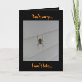 Halloween Spider Karte (Vorderseite)