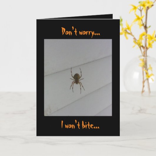 Halloween Spider Karte (Gelbe Blume)