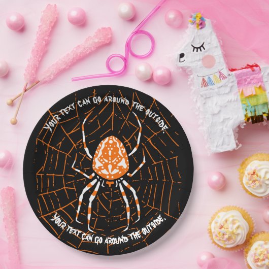 HALLOWEEN SPIDER KUSTOMIZABLE PAPPTELLER (Party)