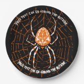 HALLOWEEN SPIDER KUSTOMIZABLE PAPPTELLER (Vorderseite)