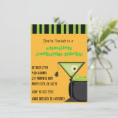 Halloween Spider Martini Cocktail Party Einladung (Stehend Vorderseite)