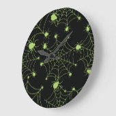 Halloween Spider Net Creative Pattern Große Wanduhr (Winkel)