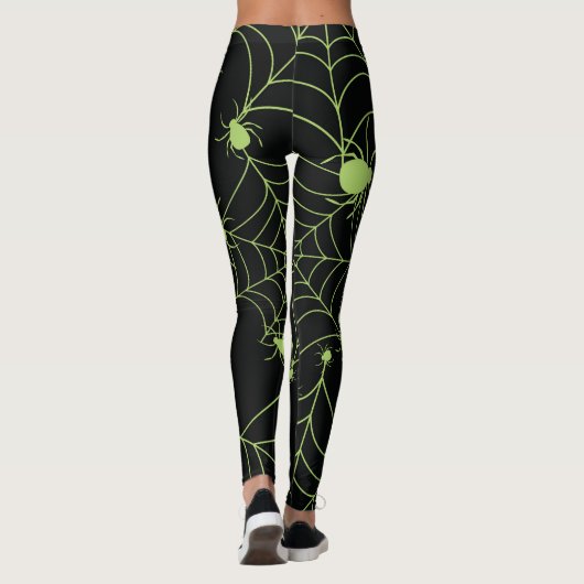 Halloween Spider Net Creative Pattern Leggings (Rückseite)