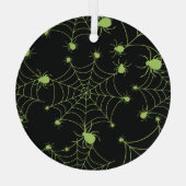 Halloween Spider Net Creative Pattern Ornament Aus Glas (Rückseite)