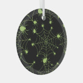 Halloween Spider Net Creative Pattern Ornament Aus Glas (Vorderseite Rechts)