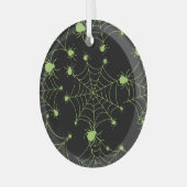 Halloween Spider Net Creative Pattern Ornament Aus Glas (Vorderseite links)