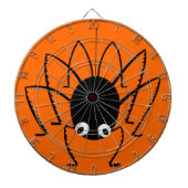 Halloween Spider Orange Dart Board mit Darts Dartscheibe (vorne)