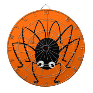 Halloween Spider Orange Dart Board mit Darts Dartscheibe