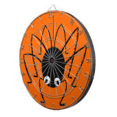Halloween Spider Orange Dart Board mit Darts Dartscheibe (Vorderseite rechts)