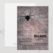 Halloween Spider Party Einladung (Vorne/Hinten)