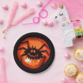 Halloween Spider Pumpkin Pappteller (Party)