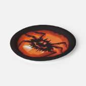 Halloween Spider Pumpkin Pappteller (Schrägansicht)