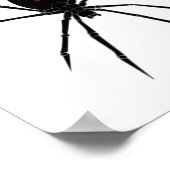 Halloween Spider Redback Black Widow Insektenfraue Poster (Ecke)