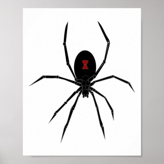 Halloween Spider Redback Black Widow Insektenfraue Poster (Vorne)
